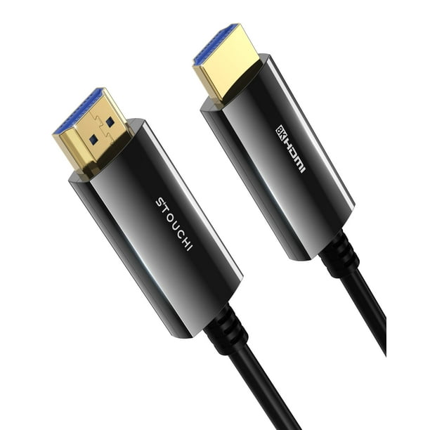 Cable HDMI Stouchi 8K de fibra óptica, 15 m, 48 Gbps, HDMI 2.1a