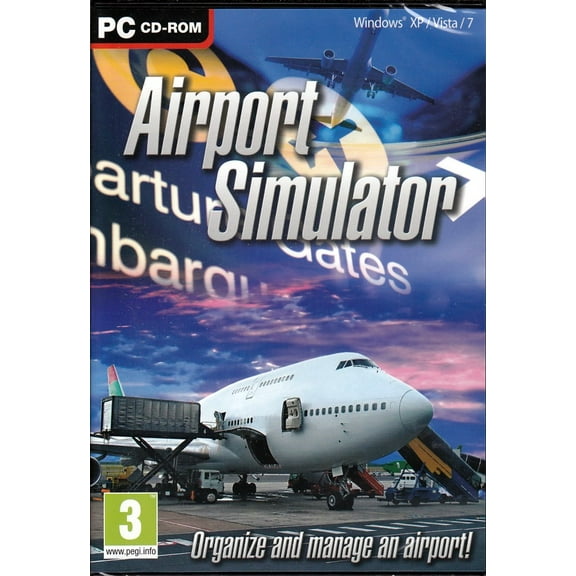 Airport Simulator PC CDRom ~ Organize & Manage an Airport in this Sim