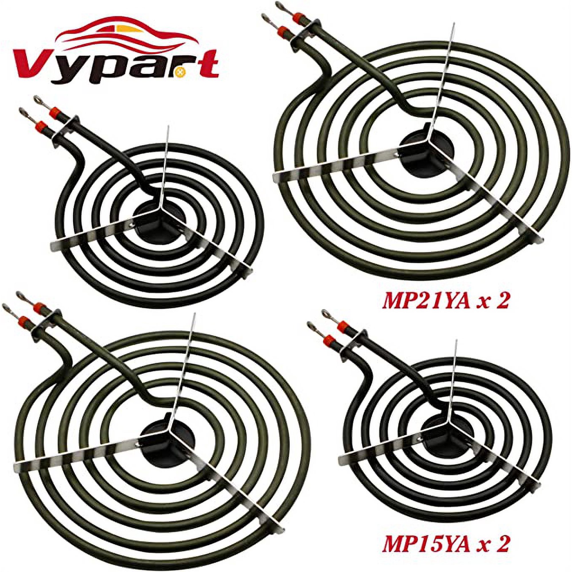MP22YA Electric Range Burner Element Replacement Part -2 x MP21YA 8 and 2  x MP15YA 6 Replacement for Whirlpool Electric Range Stove 4 PACK -  Walmart.com