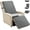 Grey, variant on 5-in-1 Recliner Egg Crate Foam Seat Cushion with 27'' High Back,Footrest and 2 Adjustable Half Moon Pillows, Non-Slip Recliner Pads with Velvet Cover for Elderly, Brown