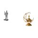 thumbnail image 1 of Estatua de caballero, figura de escritorio, pieza de arte de resina coleccionable, soporte de hierro para quemador árabe, adorno decorativo adecuado p, 1 of 8