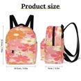 thumbnail image 2 of Pink Orange Flowers Pretty Design Small Backpack Cute Mini Backpacks For Woman Lightweight Daypacks, 2 of 8