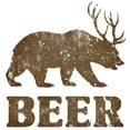 thumbnail image 3 of CafePress - Bear+Deer=Beer Vintage White T Shirt - Men's White Classic Cotton T-Shirts, 3 of 4
