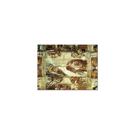 Trademark Fine Art Michelangelo The Creation of Adam Canvas Wall Art - 24x32