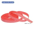 thumbnail image 2 of Uxcell Grosgrain Ribbons with White Dots Ribbon Bow Decoration Crafts Gift Wrapping Wedding Fresh Red 25 Yards 3/8 Inch, 2 of 7