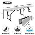 thumbnail image 3 of Lifetime 6-Foot Fold-in-Half Bench, Light Commercial, White (80305), 3 of 10