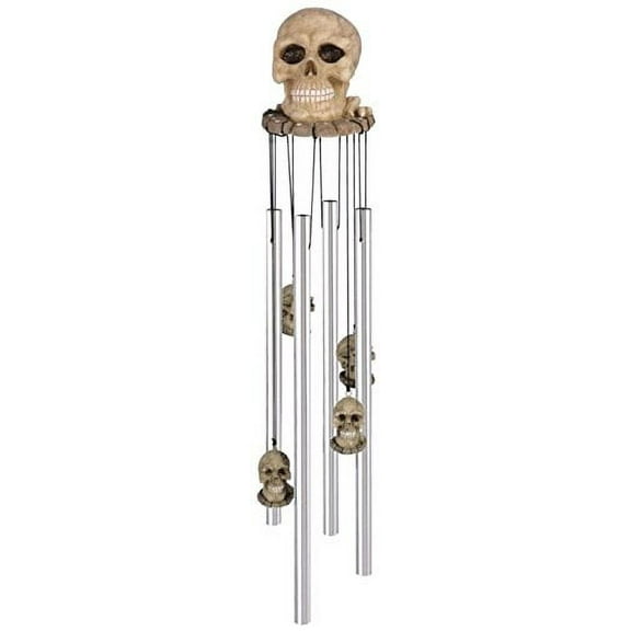 StealStreet SS-G-41877 Wind Chime Round Top Skull Hanging Garden Porch Decoration Windchime