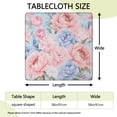 thumbnail image 2 of Pioneer Flower Floral Print Pattern Square Fitted Tablecloth with Elastic Edge,Square Table Cover,Washable Elastic Table Cover for Home Kitchen Party Decor 36"x36", 2 of 6