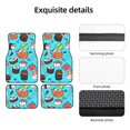thumbnail image 4 of LAKIMCT Japan Sushi Pattern Car Mats, Neoprene Front Rear Floor Mats for Cars, Waterproof Anti-Slip Car Floor Mats Full Set, Universal(4 Pcs), 4 of 6