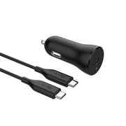 Auto Drive Car Kit PD 18W Car Charger with 3 C to C Charging Cable for USB-C Devices, Black