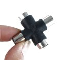 thumbnail image 4 of 5 Pcs DVB-T TV PAL 2 Male to 2 Female T Antenna RF Adapter Connector Black, 4 of 4