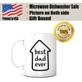 thumbnail image 2 of Best Up Dad Ever-11 Ounce White Ceramic Mug, Father‘s Day Mug Gift Ideas, Funny Coffee Mug for Dad Father in Law Stepdad, Gift Ideas from Son Daughter, Novelty Tea Mug (2), 2 of 6