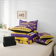 thumbnail image 4 of Erosebridal American Football Bedding Sets Full Size, Soccer Sports Comforter Sets with Sheets, Purple Orange, Minnesota, Super Cozy 7-Piece, 4 of 5