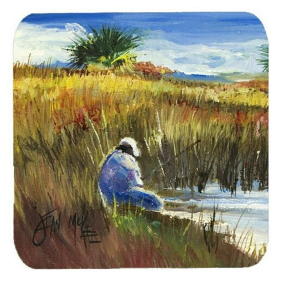 Fishing On The Bank Foam Coasters, Set Of 4