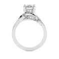 thumbnail image 3 of IGI Certified 4 Carat Cushion Shape Lab Grown Diamond Engagement Ring | 14K White Gold | Rosé Side Stone Diamond Ring | FG-VS1-VS2 Quality Friendly Diamonds, 3 of 6