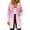 Pink, variant on Women's Christmas Printed Long Sleeve Hooded Sweatshirt Jacket with Drawstring and Zipper Pockets, Fashionable Casual Wear for Fall and Winter,Dark Green,S