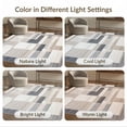 thumbnail image 7 of ODIKA 4'x6' Beige Neutral Contemporary Geometric Grid Abstract Tan Ivory Washable Area Rug None for Dorm Room, Small Living Stain Resistant Low Profile, Easy Care, 7 of 7
