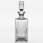 Luxembourg Simple Cut Crystal Whisky Decanter with Stopper 23.5 oz.