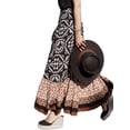 thumbnail image 3 of KelaJuan Women Vintage Half Dress, Pleated Retro A-Lined Summer Spring Street Party Long Skirt, 3 of 7