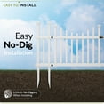 thumbnail image 4 of Zippity Outdoor Products Washington Vinyl No-Dig Gate Kit w/ Fence Wings (30in H x 60 1/2in W), 4 of 9