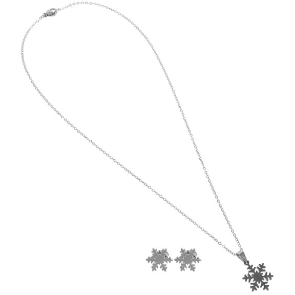 NIAIZEK Snowflake Statement Necklace 1 Set Stainless Steel Fashionable Design For Women