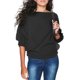 thumbnail image 1 of Oucaili Suéter de color sólido para mujer Suéteres de punto cómodos Suéter térmico informal Tops Suéter de cuello redondo de manga larga, 1 of 2