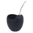 thumbnail image 1 of Juego de Mate de Silicona Negro de 180 Ml y 5 Oz para Yerba Mate con Asa para Regalo, 1 of 5