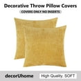 thumbnail image 6 of decorUhome 18x18 Set of 2 Throw Pillow Covers, Decorative Soft Chenille Pillow Covers for Couch, Mineral Yellow, 6 of 8