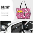 thumbnail image 3 of KLL Love Dog Print Large Beach Tote Bag Women Waterproof Sandproof Zipper Beach Tote Bag for Pool Gym Grocery Travel with Wet Pocket, 3 of 7