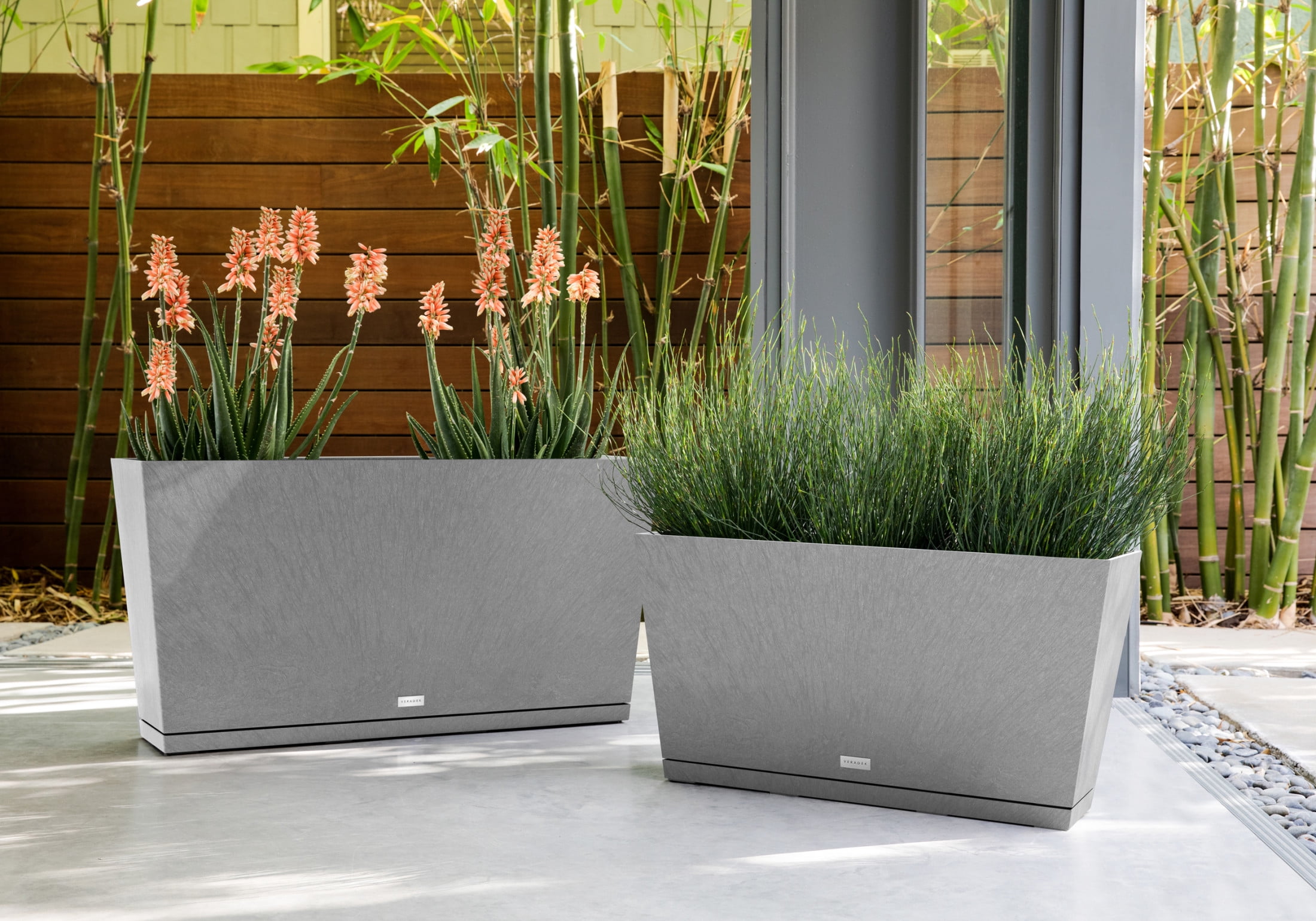 Veradek Pure Series Midori 31" Plastic Planter Tray - Gray
