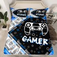 thumbnail image 2 of Homewish White Gamepads 4pcs Bed Sheets For Children Teens Adults,Black Blue Gamer King Sheets,Video Game Super Cozy Sheet Set,Luxury Bedroom Decor, 2 of 7