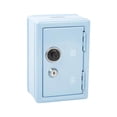 thumbnail image 2 of Money Box for Cash Saving, Lock Box with Key, Small Money Safe, Small Metal Box, Light Blue, 7.9X4.3 in, 1 Pc, 2 of 3
