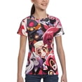 thumbnail image 4 of Hazbin Hotel Comedy Animated Teen T-Shirt Crewneck Short Sleeve Double-Sided Print Summer Tee Shirts Top For Youth Boys Girls Children X-Small, 4 of 7