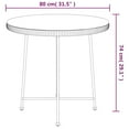 thumbnail image 4 of vidaXL Table de Salle à Manger Ø80 cm Verre Trempé et Acier, 4 of 4