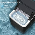 thumbnail image 2 of Electactic Countertop Ice Maker Portable, 2 Sizes of Bullet Ice Cubes, for Home/Kitchen/Office, Black, 2 of 7