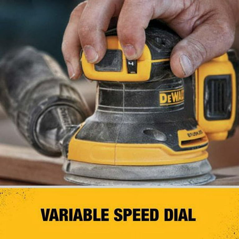Dewalt DCW210P1 DEWALT 20 Volt Brushless Variable Speed Cordless Random Orbital Sander Battery Included Walmart
