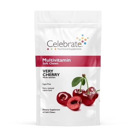 CELEBRATE VITAMINS Bariatric Multivitamin Soft Chews, Very Cherry, 60 Count