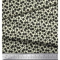 thumbnail image 2 of Soimoi Yellow Heavy Canvas Fabric Black Sketch Floral Print Fabric by Yard 58 Inch Wide, 2 of 3