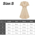 thumbnail image 2 of Spring Summer Dress for Women Casual Ruffle Short Sleeve Dresses, Wrap V-Neck Dress,,S,, 2 of 6