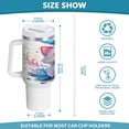 thumbnail image 3 of 40 Oz Car Handle Water Bottle Water Cup Water Bottle Water Jug Coffee Cup Travel Water Bottle Playful Cat, 3 of 8