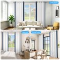 thumbnail image 6 of Navy Blue White Stripe Blackout Curtains,2 Panels,Grommet Top,42x63 Inch,Room Darking Thermal Insulated Window Drapes, 6 of 8