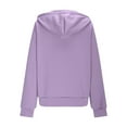 thumbnail image 4 of Wensltd Zip Up Hoodie for Women Casual Long Sleeve Top with Pockets Loose Fit Athletic Style Jacket, 4 of 6