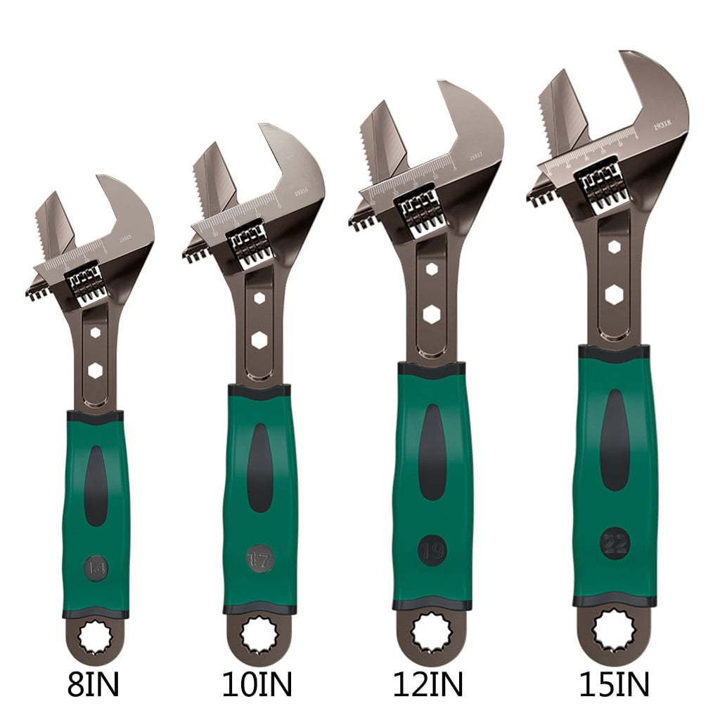 ANXPTIME 8/10/12/15inch Adjustable Wrenches Universal Spanners Mechanical Workshop