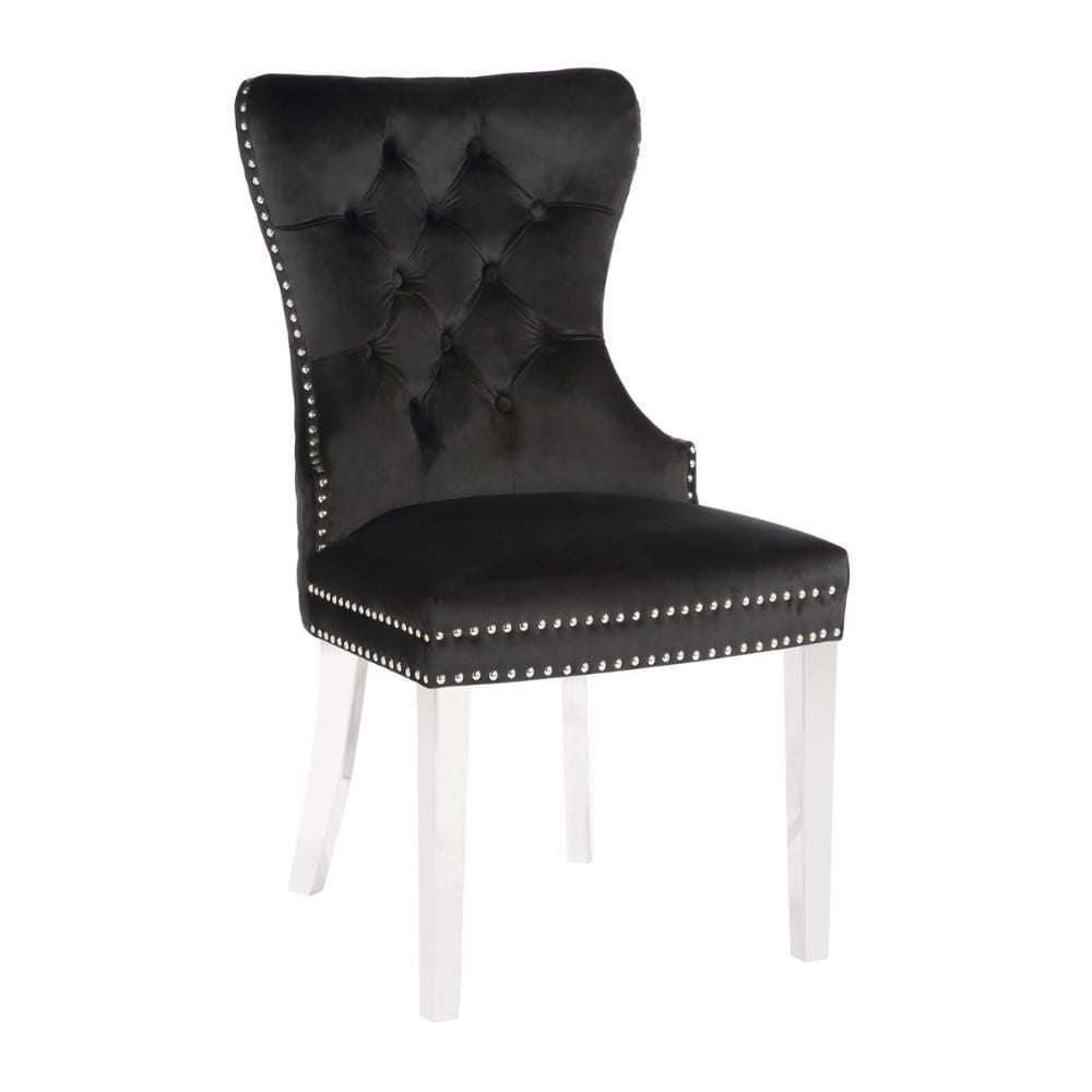 WINGBACK DINING CHAIR in Black SET OF 4