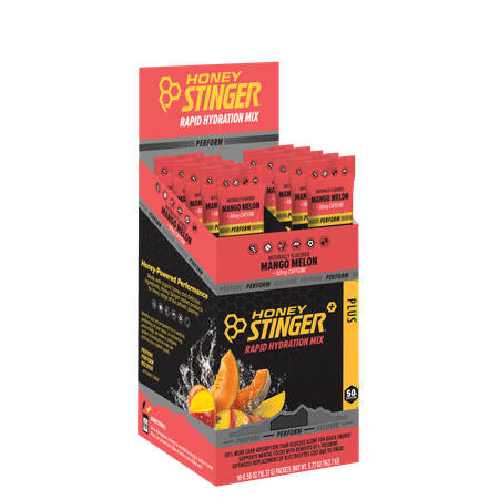 Honey Stinger-Mango Melon flavor with 50mg Caffeine-Rapid Hydration Mix- PERFORM-10 Count
