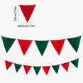 thumbnail image 2 of Hibiscsu Pennant Banner Flag, Triangle Bunting Flag Birthday Party Supplies for Christmas Wedding Holiday Decoration Red Green, 2 of 3