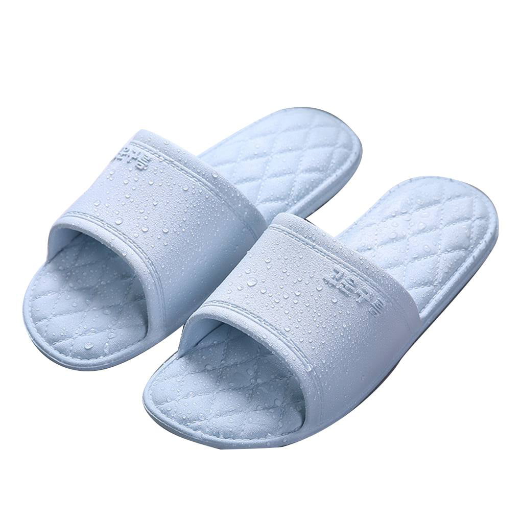 Women/Men‘s Shower Sandals Light Weight and Strips Bathroom Slippers Soft and Non Slip Indoor Sandals House Pool Shoes