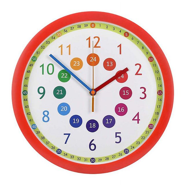 Reloj de pared silencioso estilo Simple dibujos animados creativos reloj de pared Digital decoración de guardería