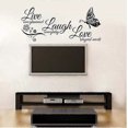 thumbnail image 2 of Live Love Laugh Set 3 Wall Sticker Motivational Wall Decals(10.6x23, Black), 2 of 4