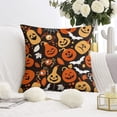 thumbnail image 2 of Set of 2 Vintage Style Halloween Linen Pillow Covers - Witch and Pumpkin Artwork Covers 18x18 inch throw pillow case Halloween gifts to friends,family, 2 of 6